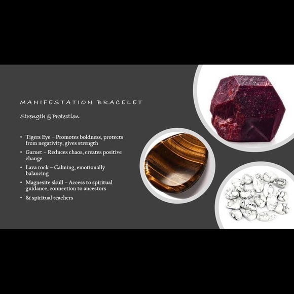 Strength & Protection Crystal/gemstone bracelet - Picture 5 of 5